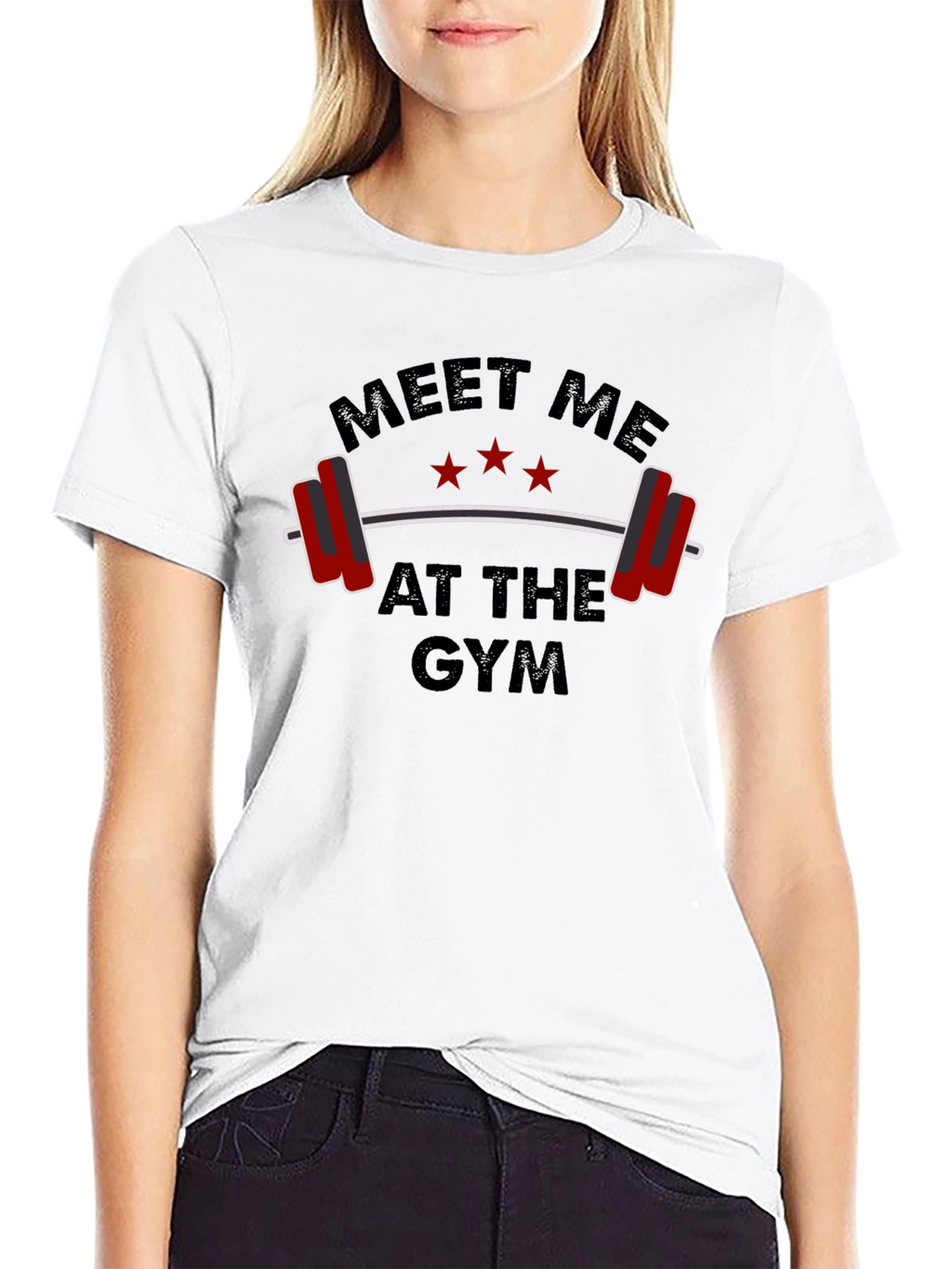 Meet Me At The Gym Black Graphic T-Shirt