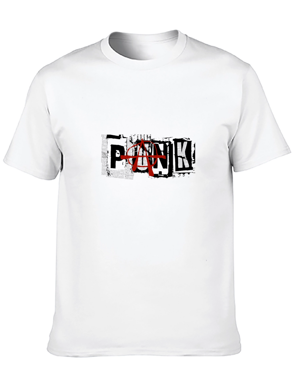 Edgy Punk Anarchy Graphic Print Black T-Shirt