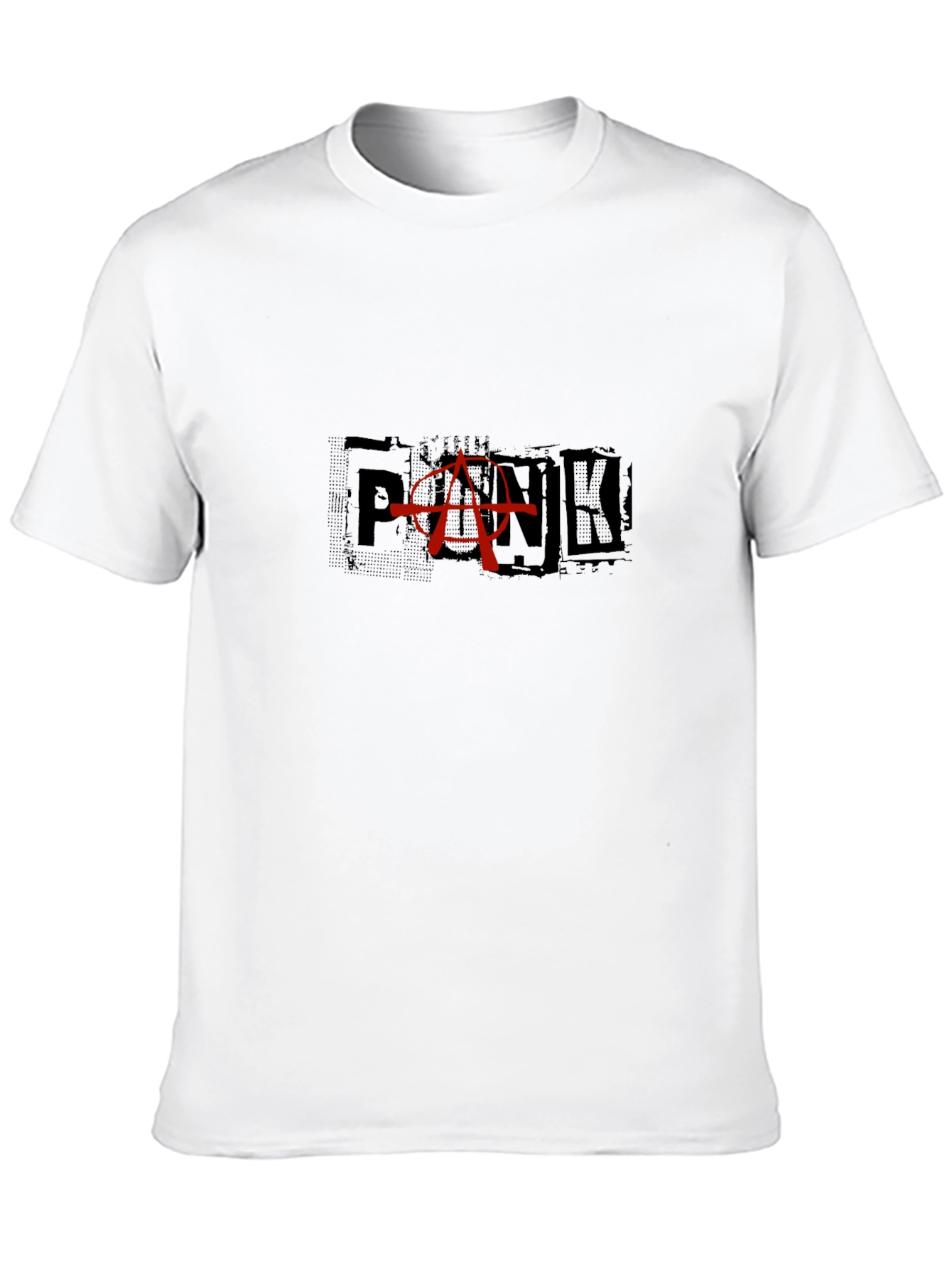 Edgy Punk Anarchy Graphic Print Black T-Shirt