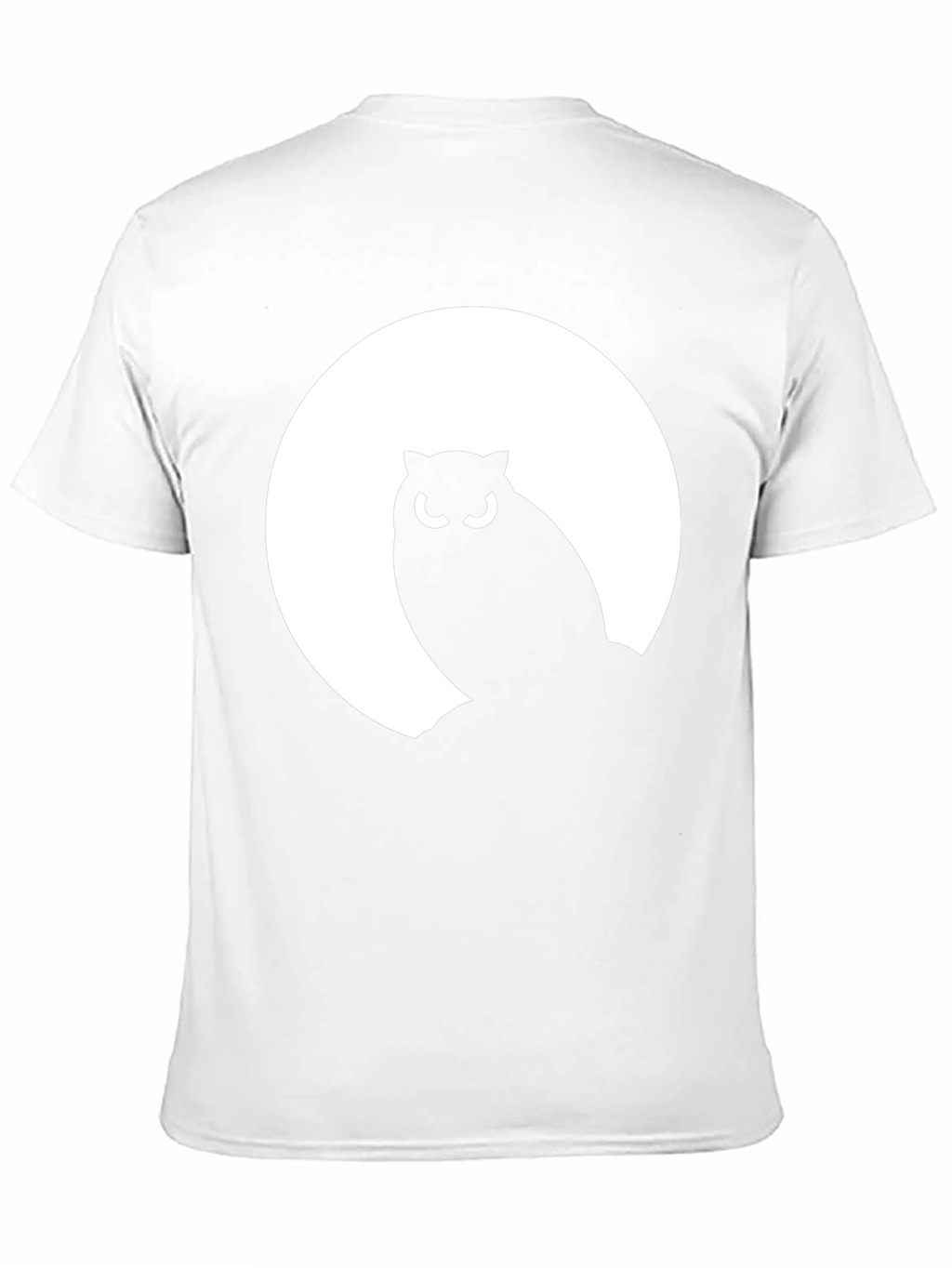 Owl Silhouette Moon Graphic Tee - Mens Black T-Shirt