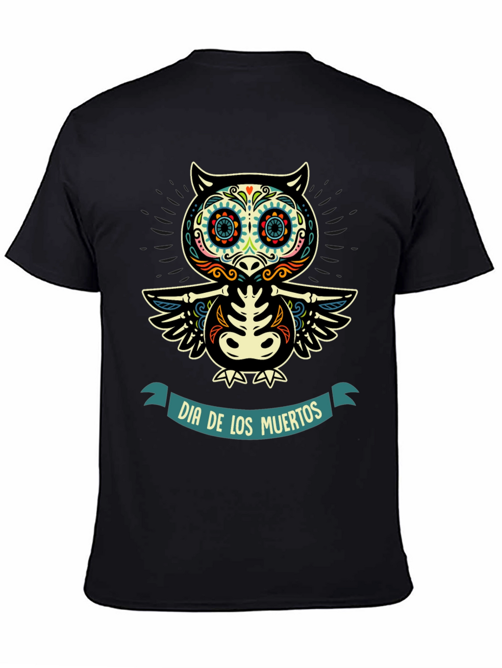 Dia de los Muertos Owl Skeleton T-Shirt