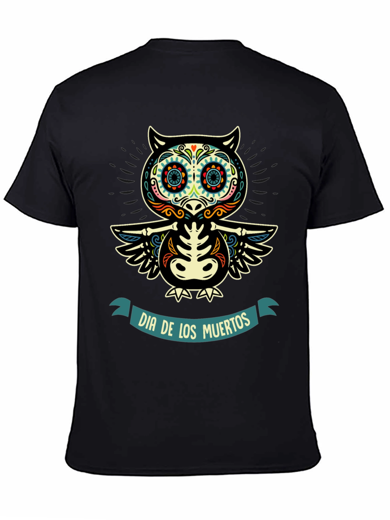 Dia de los Muertos Owl Skeleton T-Shirt