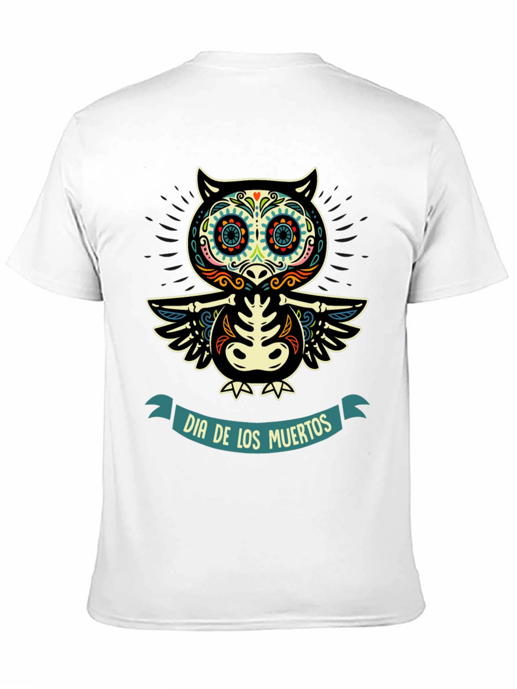 Dia de los Muertos Owl Skeleton T-Shirt