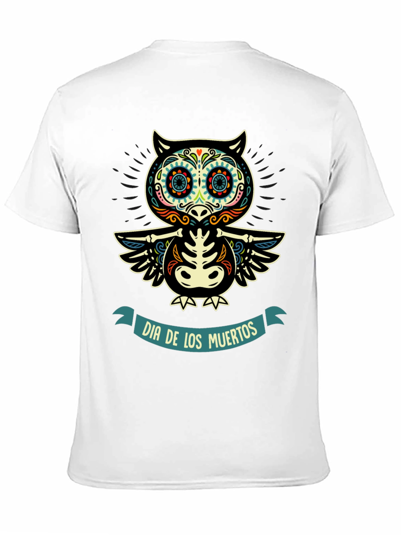 Dia de los Muertos Owl Skeleton T-Shirt