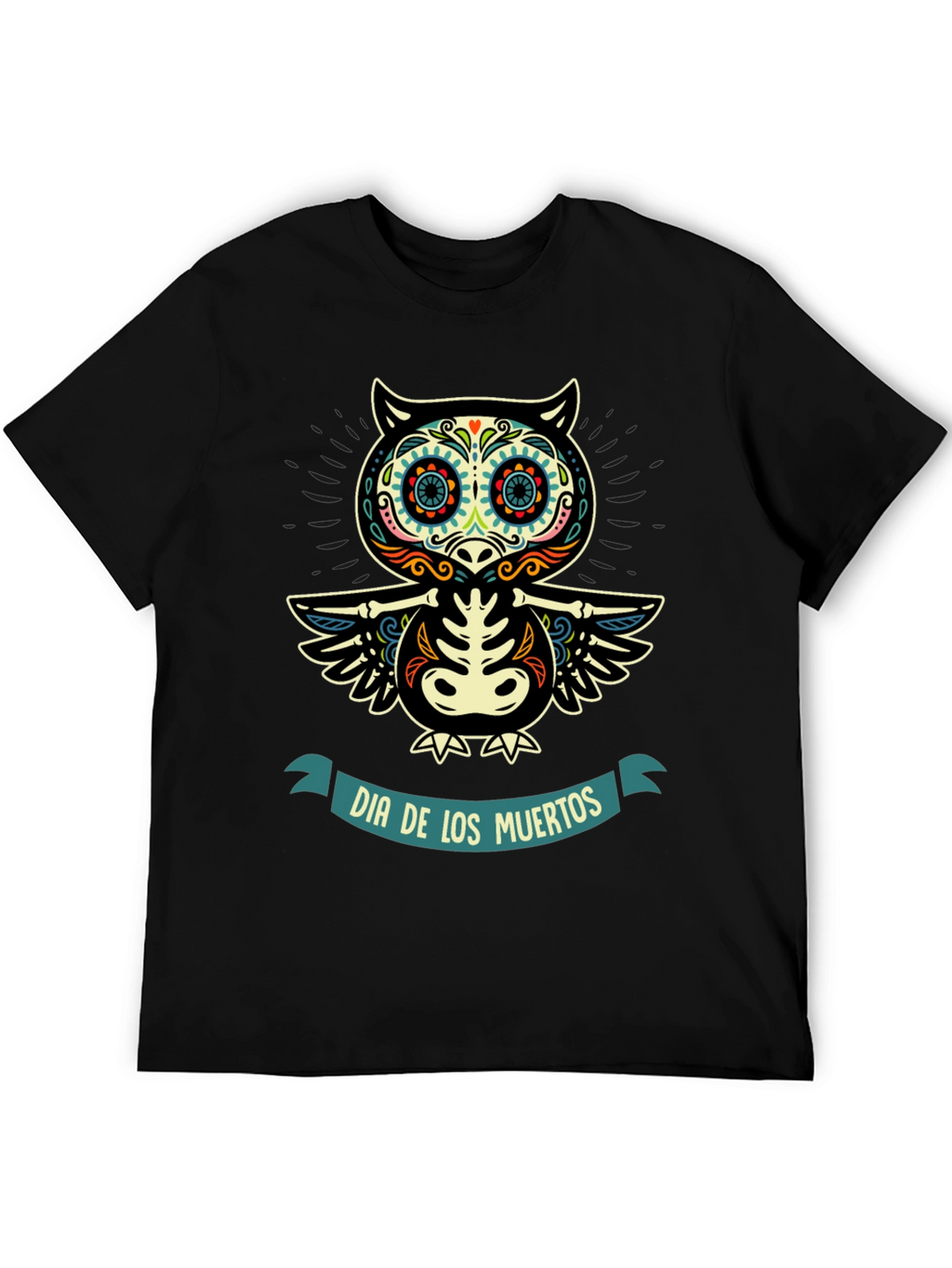 Dia de los Muertos Owl Skeleton T-Shirt
