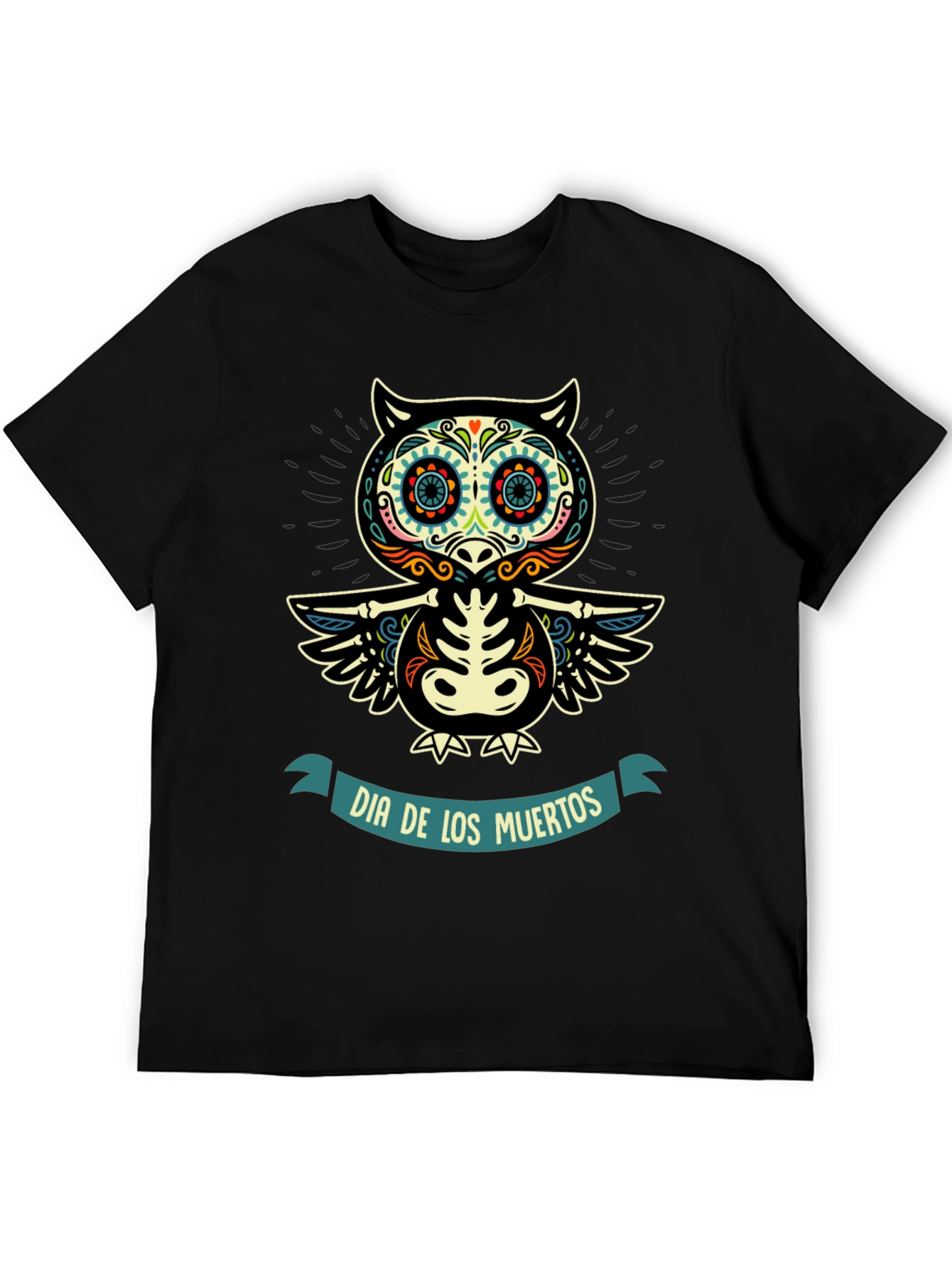 Dia de los Muertos Owl Skeleton T-Shirt