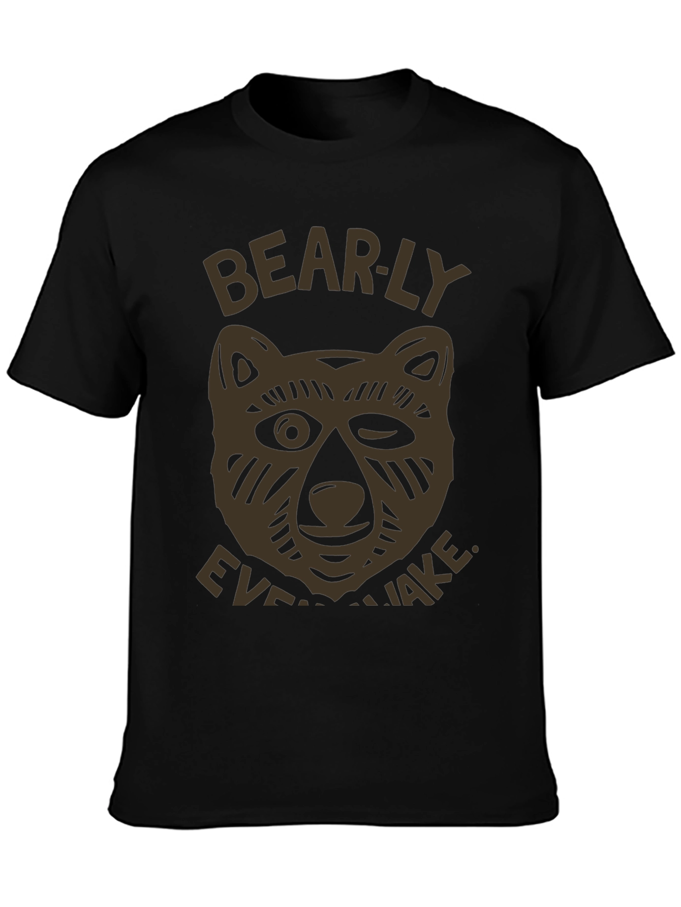 Bearly Awake Graphic T-Shirt - Mens Black Tee