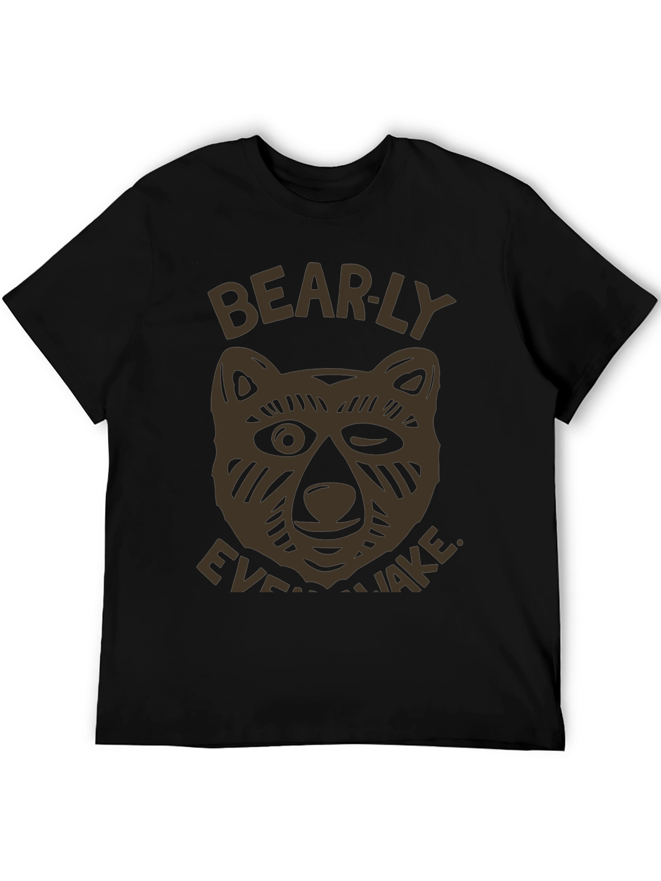 Bearly Awake Graphic T-Shirt - Mens Black Tee