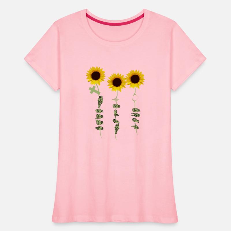 Faith Hope Love Sunflower Shirt Gift For Hand Sign