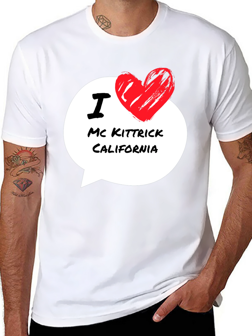 I Love Mc Kittrick California Black T-Shirt