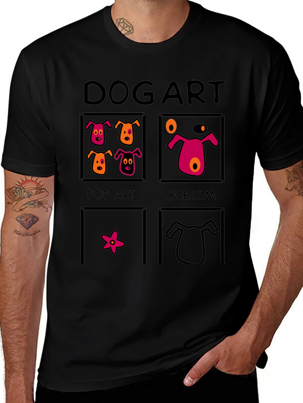 Dog Art T-Shirt: Pop Art Cubism and More!