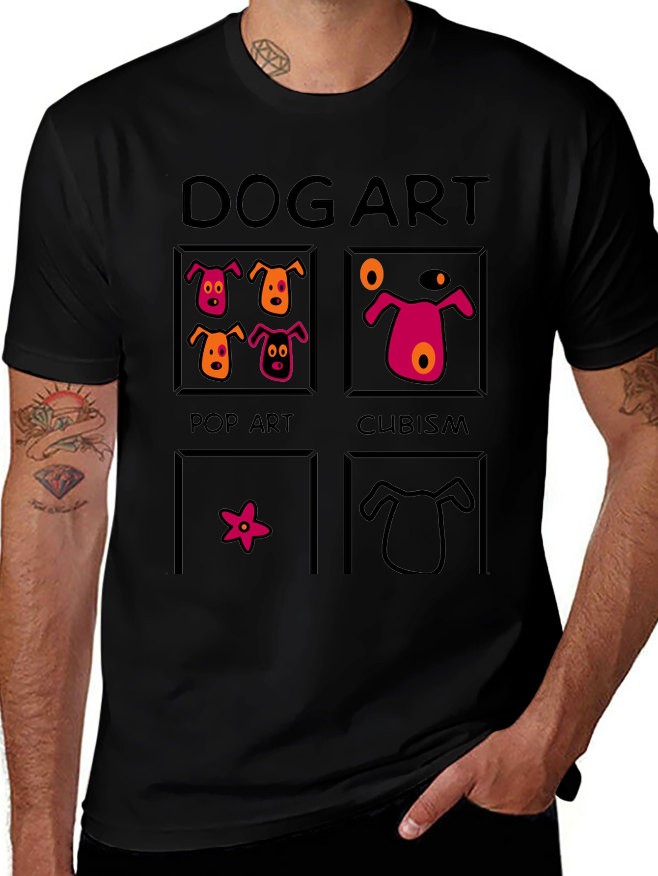Dog Art T-Shirt: Pop Art Cubism and More!