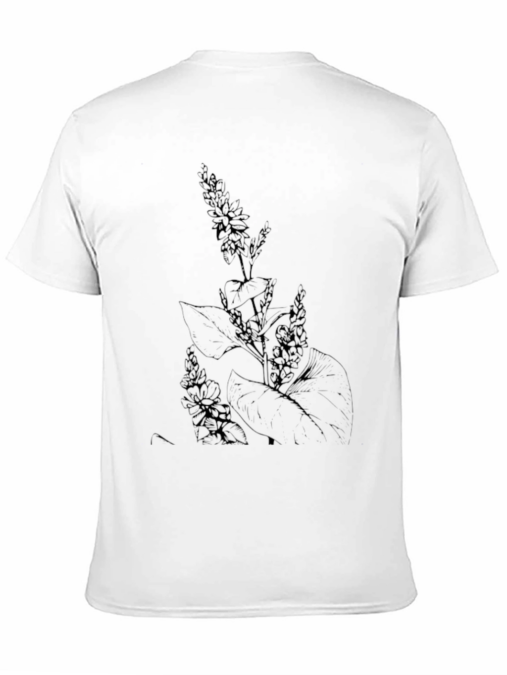 Botanical Print Black T-Shirt