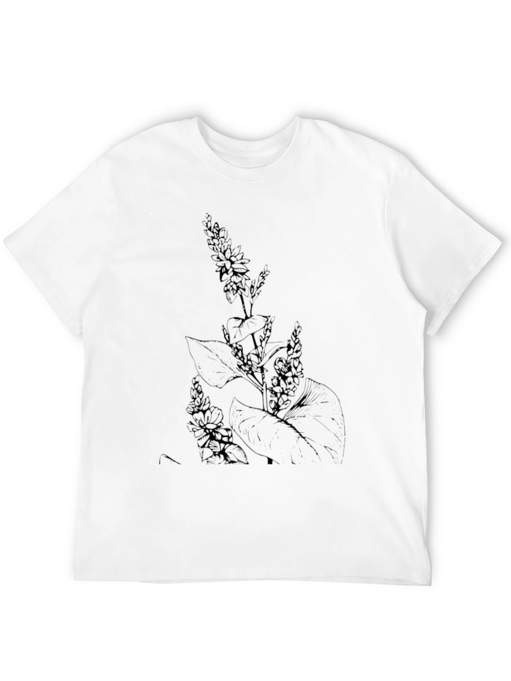 Botanical Print Black T-Shirt