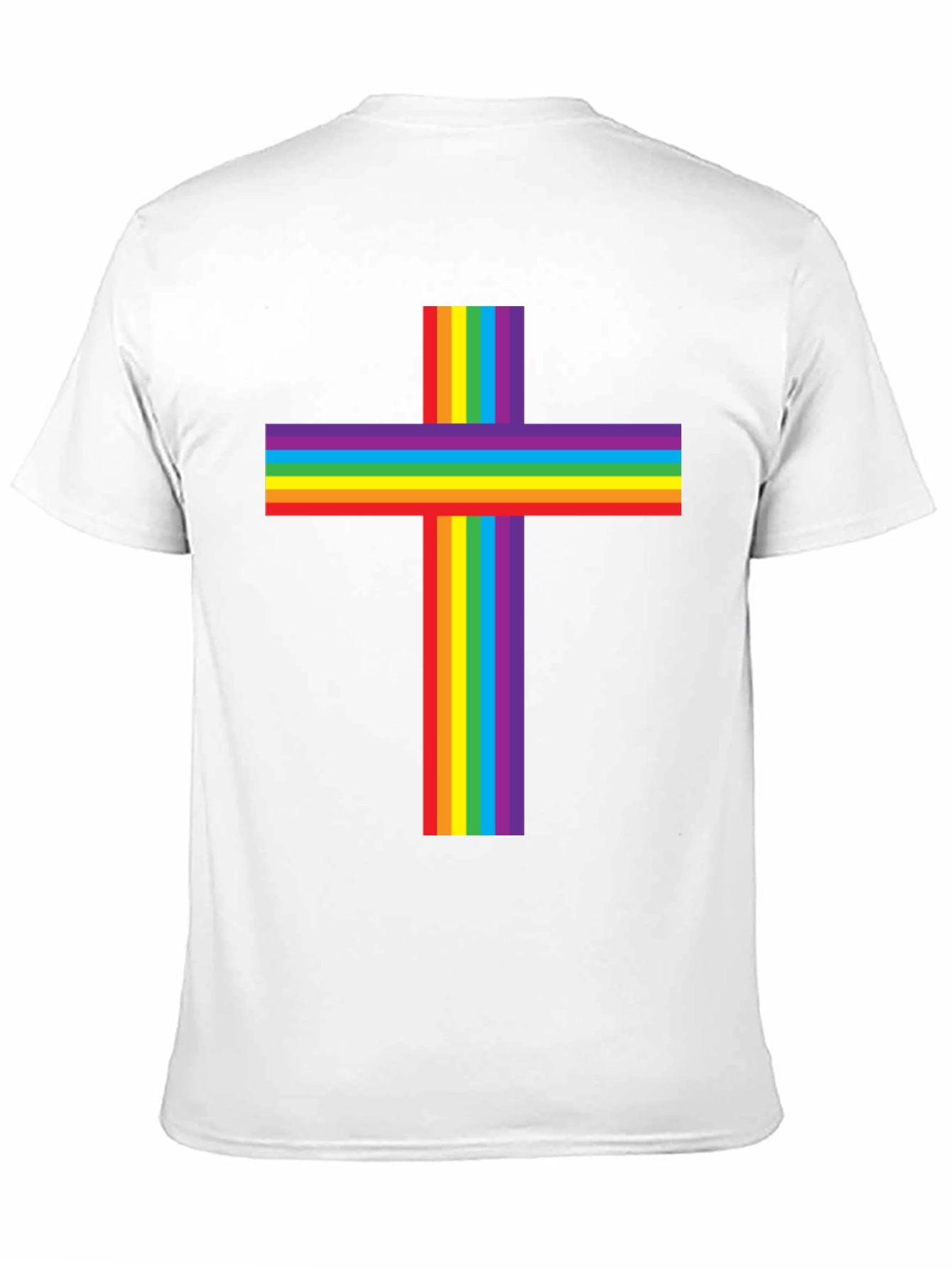 Rainbow Cross Graphic Tee - Pride & Faith