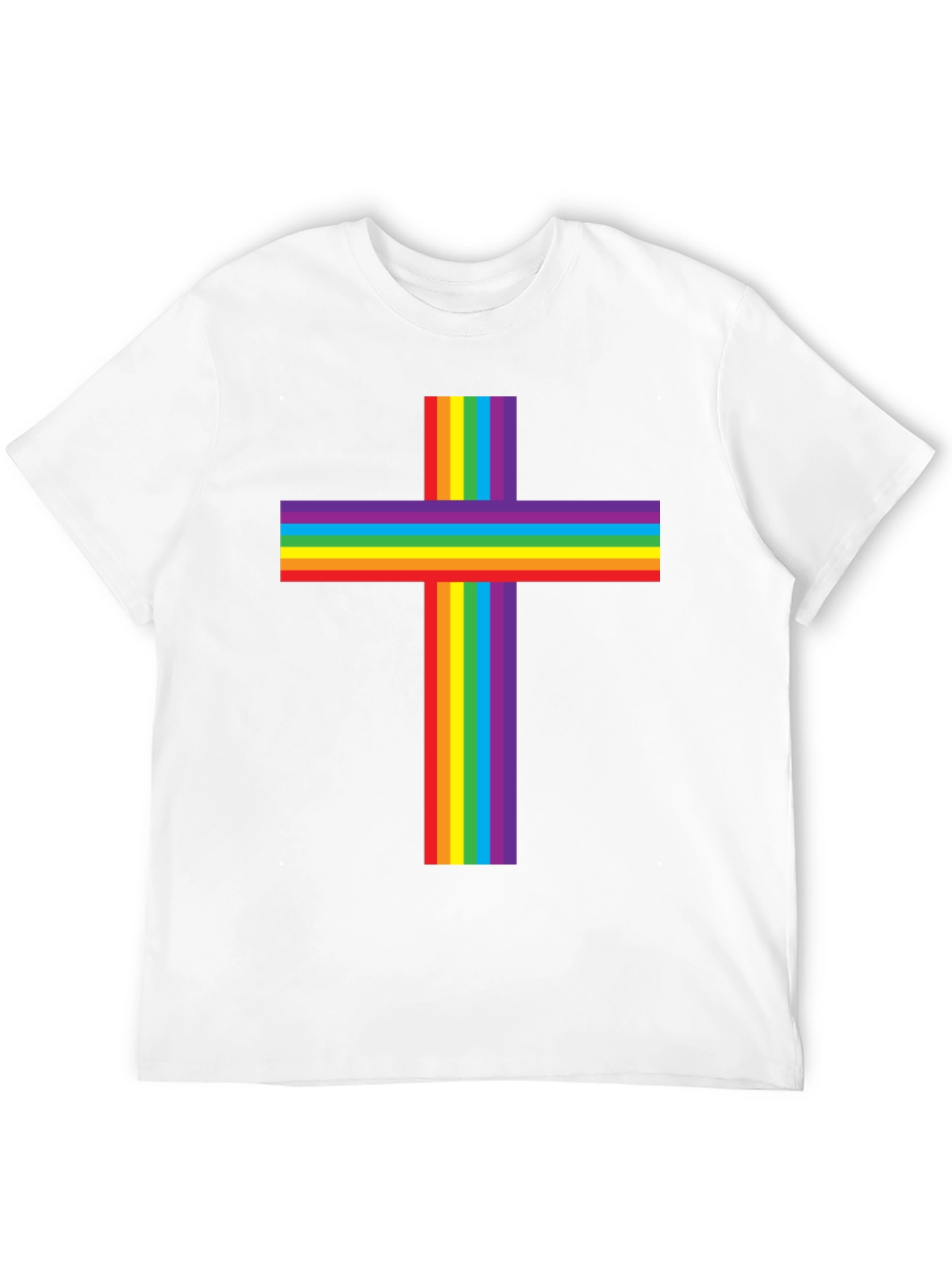 Rainbow Cross Graphic Tee - Pride & Faith