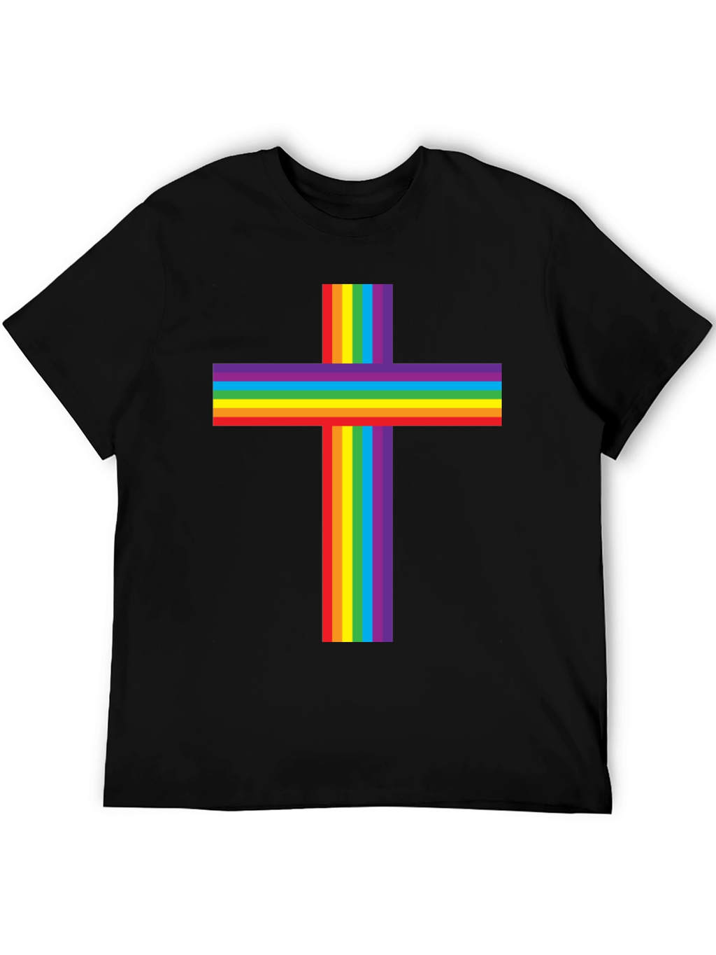 Rainbow Cross Graphic Tee - Pride & Faith