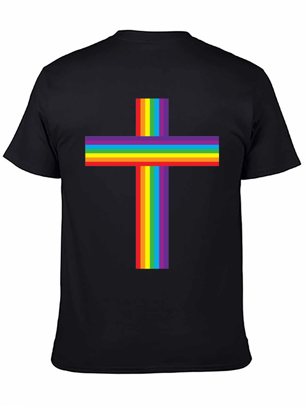 Rainbow Cross Graphic Tee - Pride & Faith