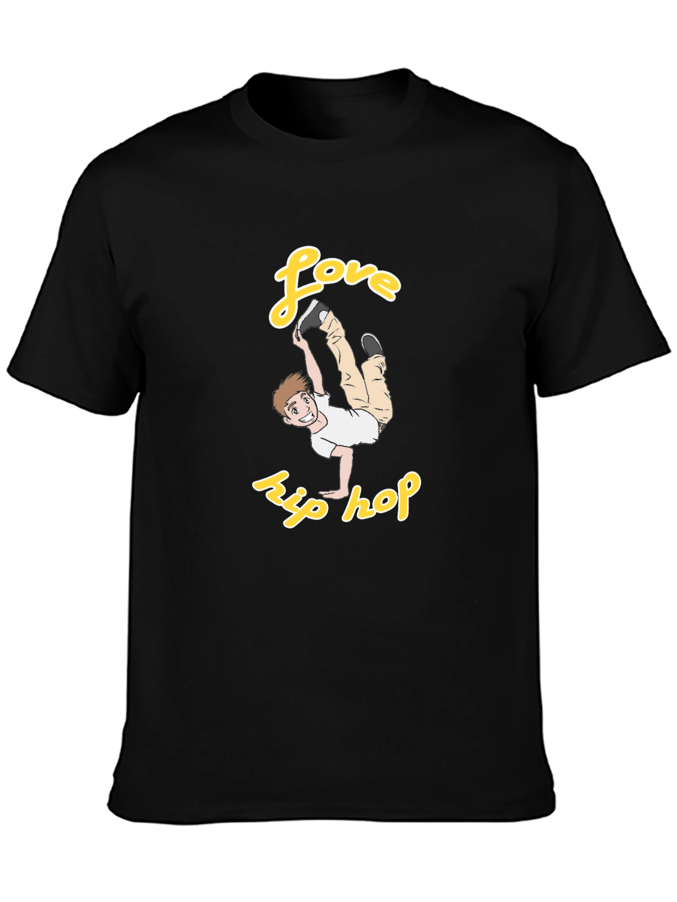 Love Hip Hop Graphic Tee - Black Cotton T-Shirt