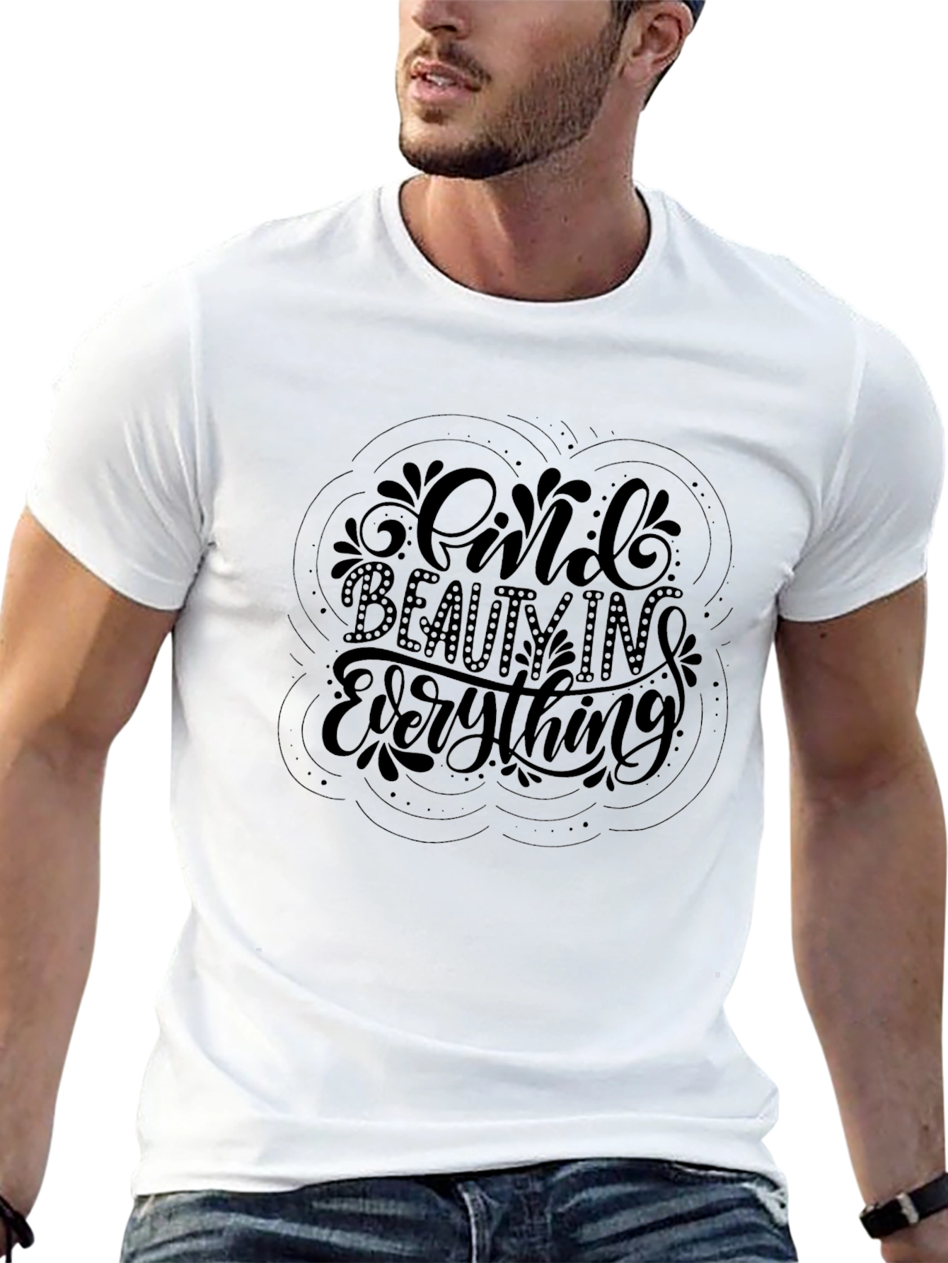 Find Beauty in Everything Black Graphic Tee
