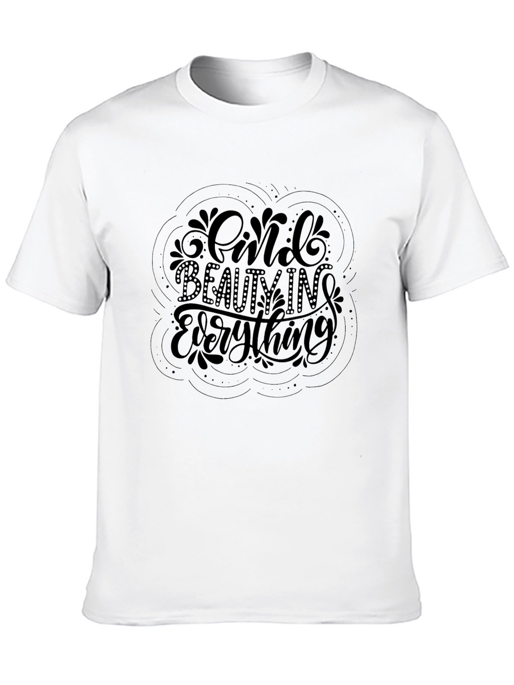Find Beauty in Everything Black Graphic Tee