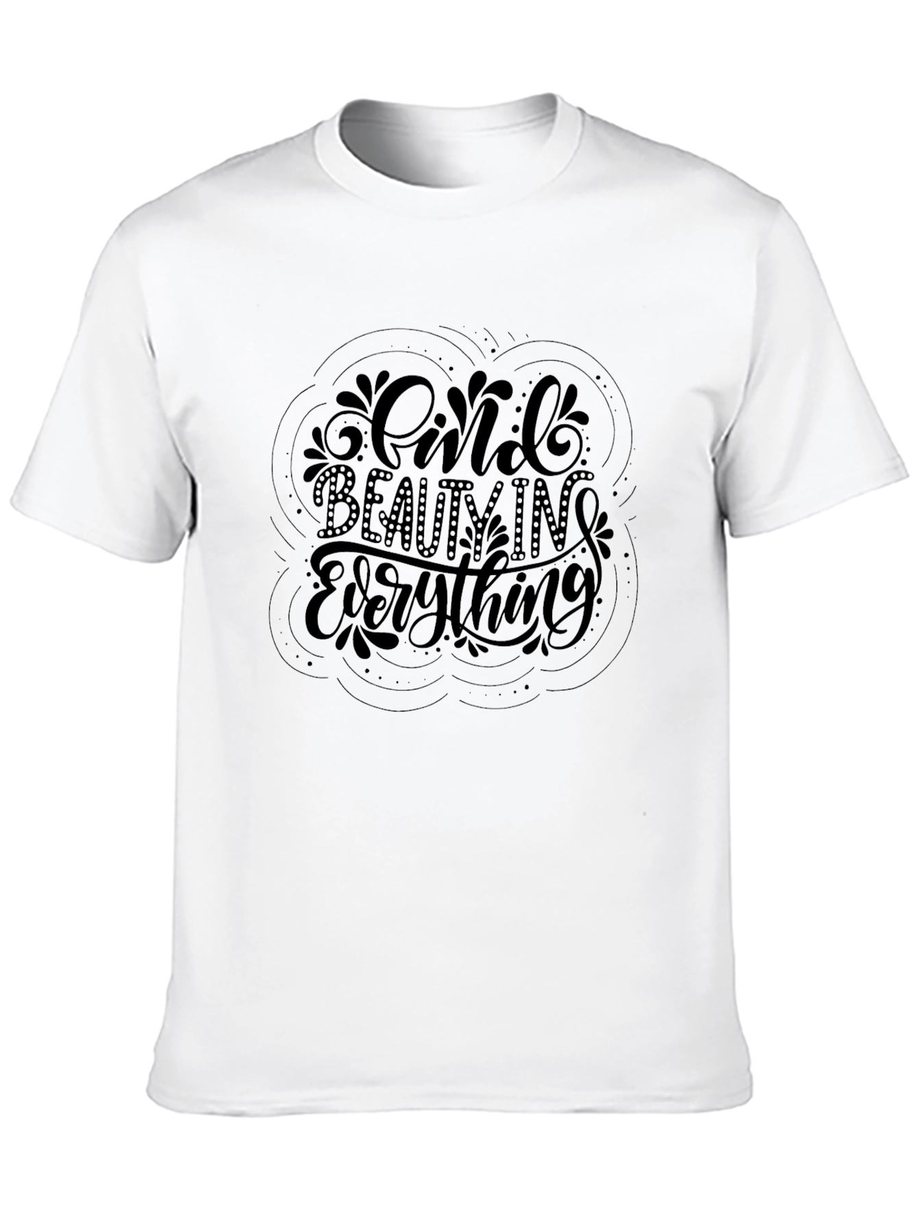 Find Beauty in Everything Black Graphic Tee