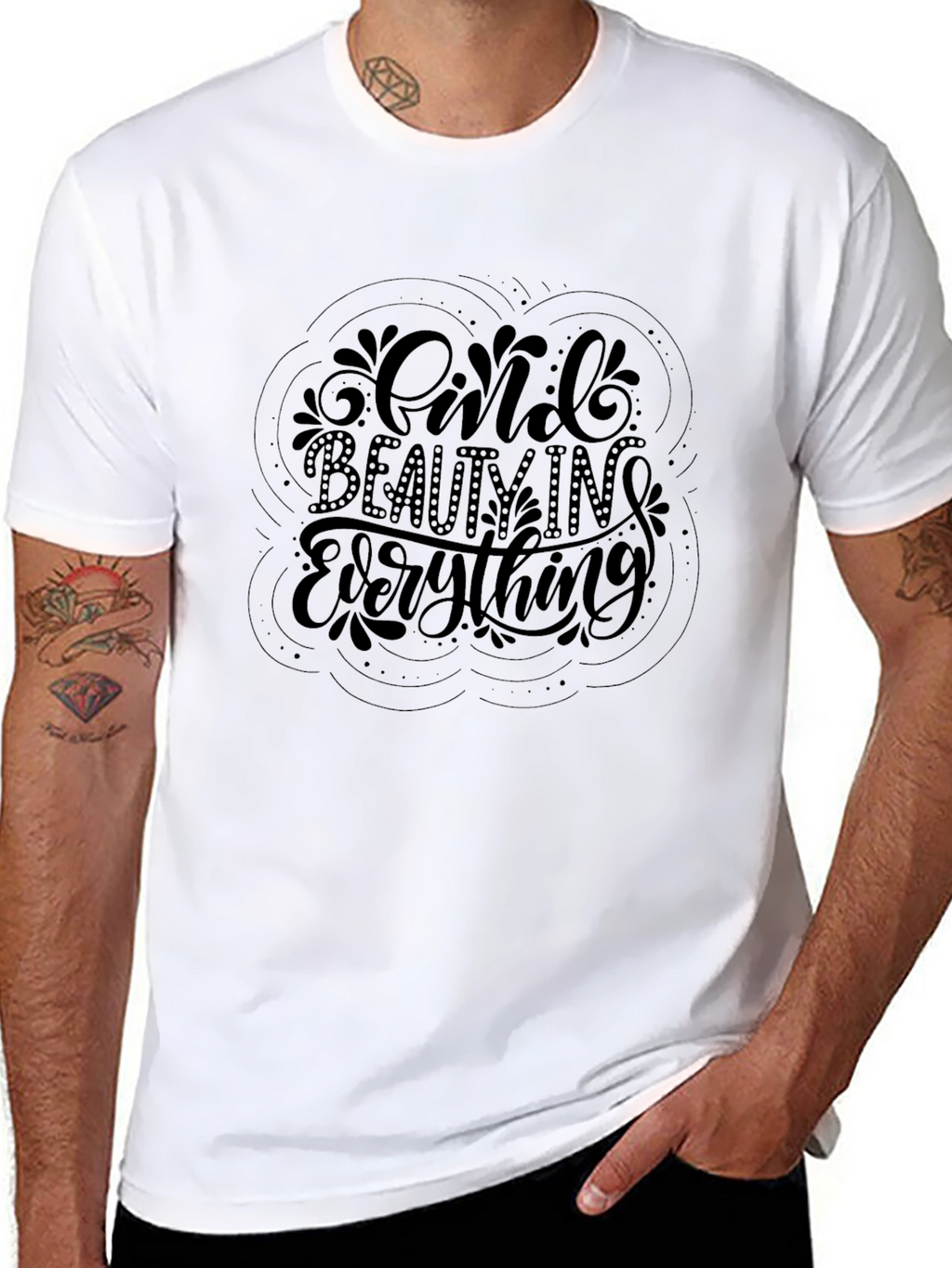 Find Beauty in Everything Black Graphic Tee
