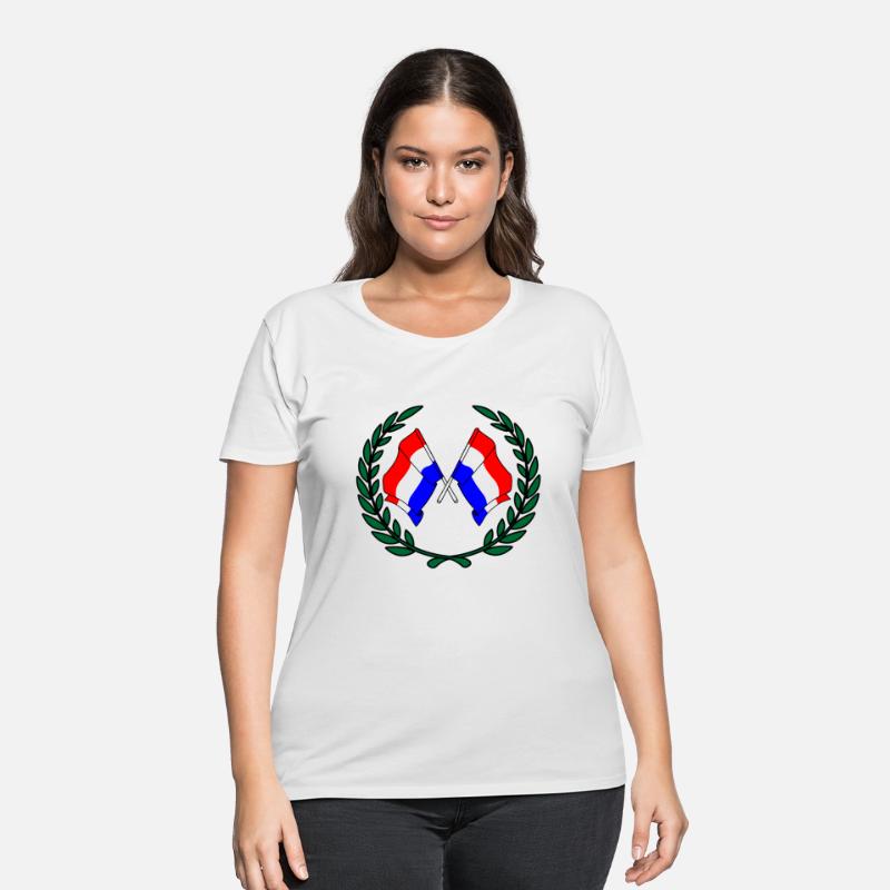 Flags Netherlands in laurel wreath