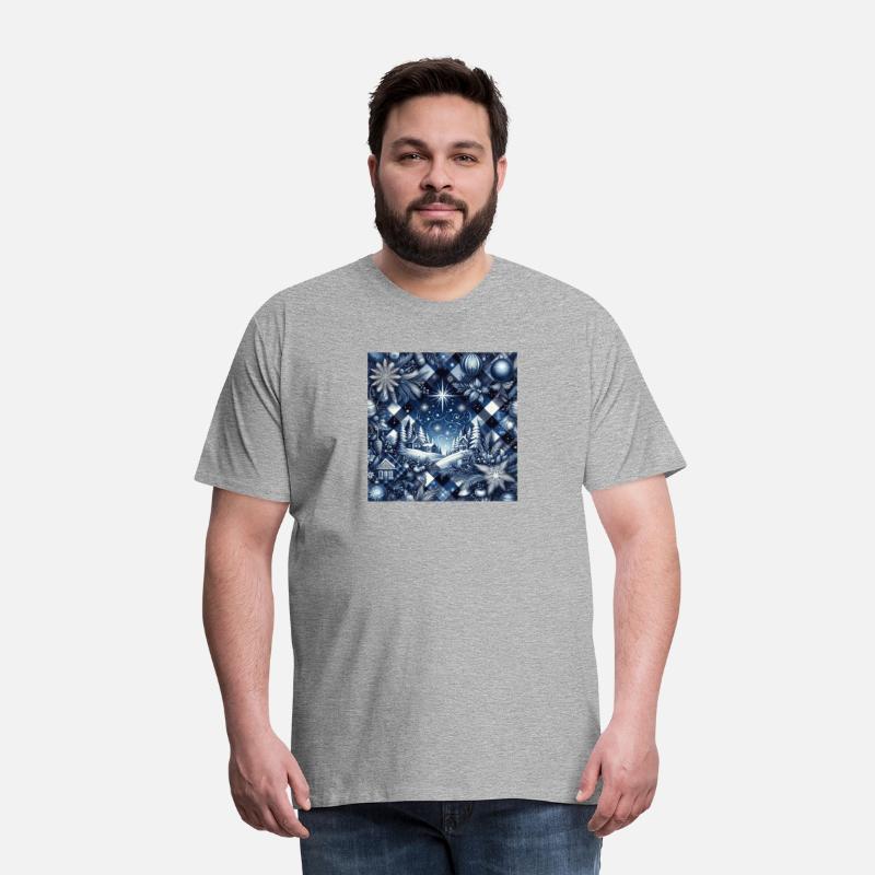 flannel blue and white christmas