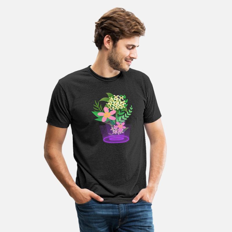 flowers and plants with magic light