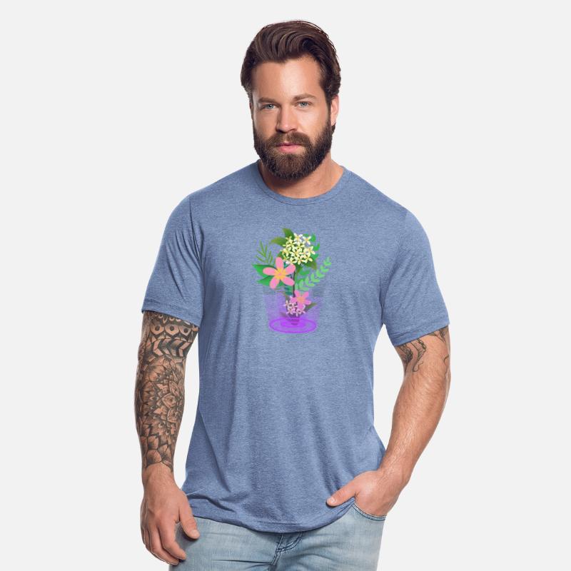 flowers and plants with magic light