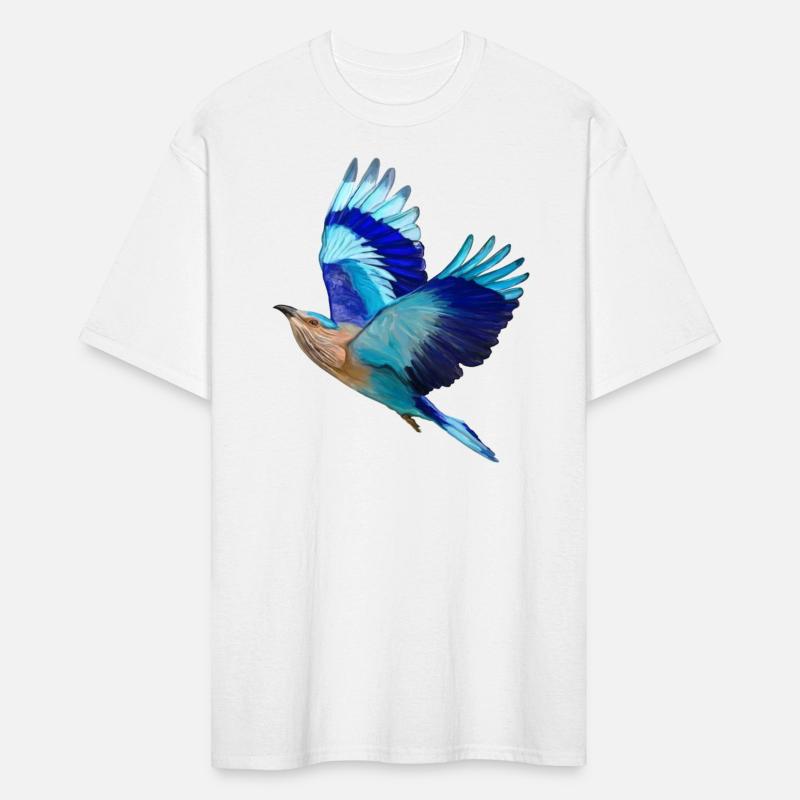 Flying Blue Indian Roller Bird
