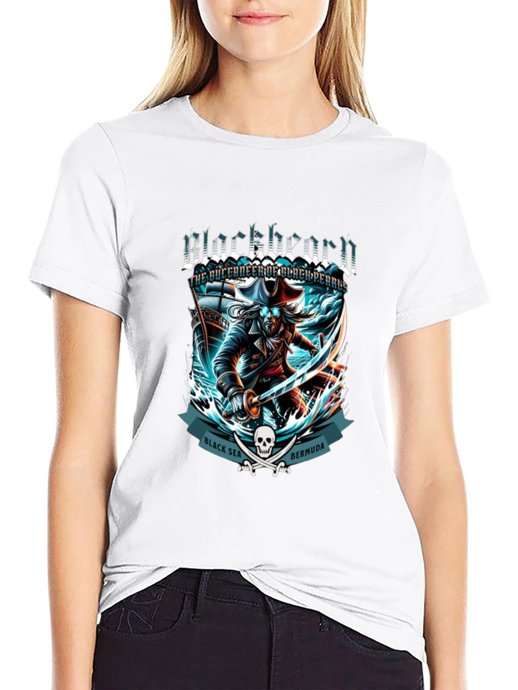 Blackbeard Pirate T-Shirt - Black Sea Bermuda