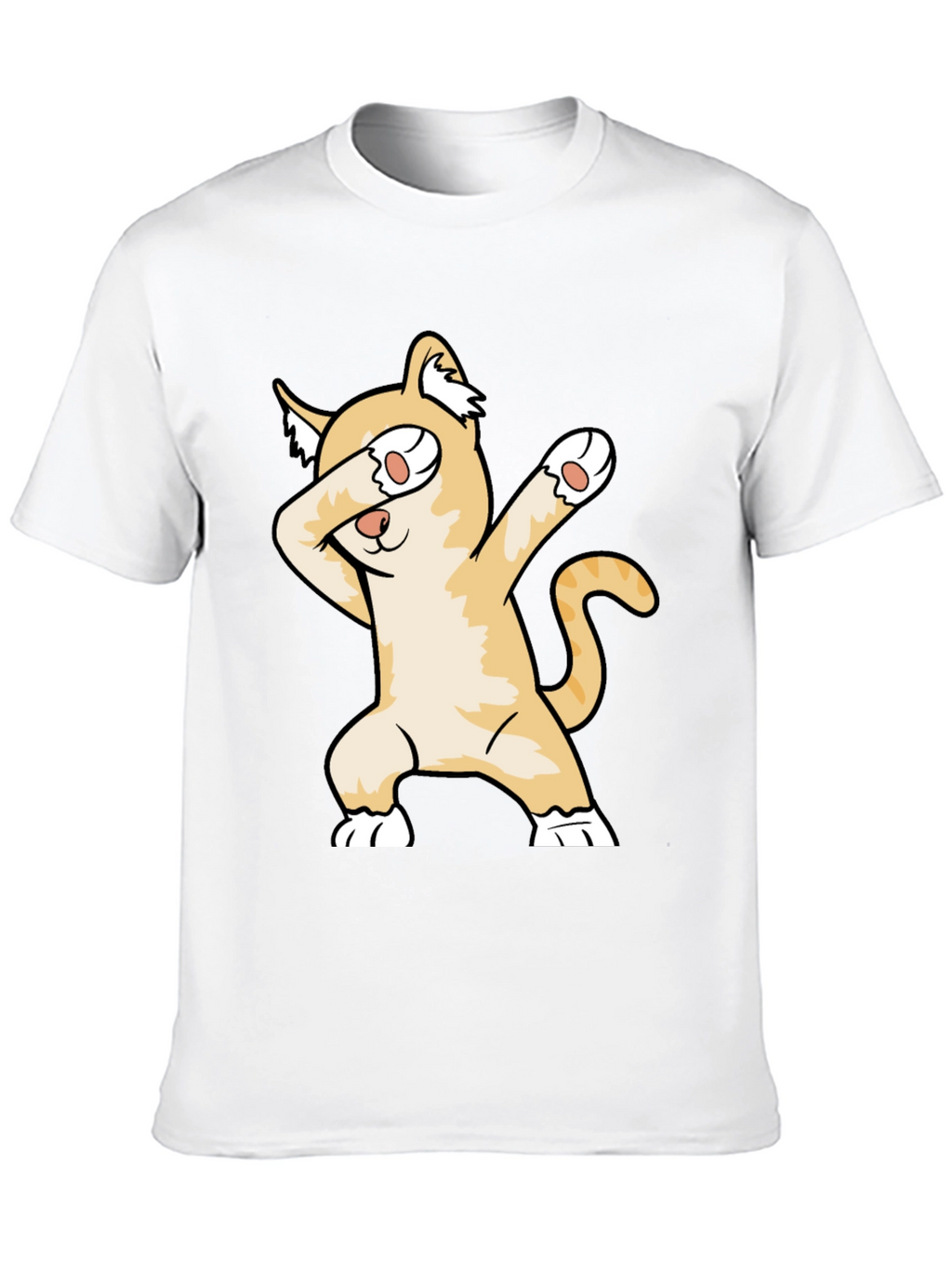 Dabbing Cat Graphic Tee - Unisex Black T-Shirt
