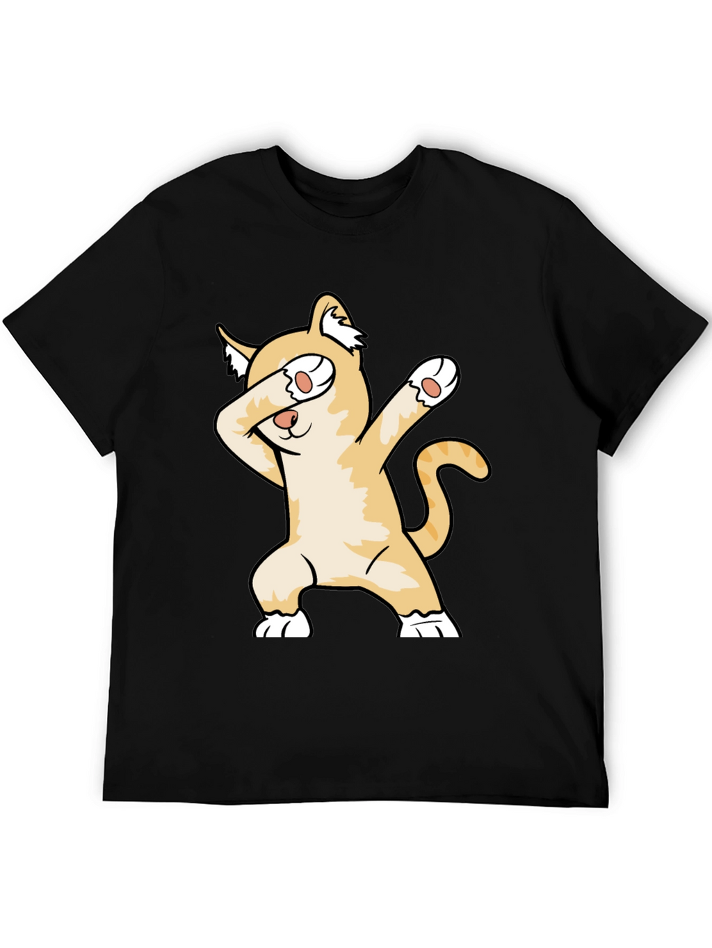 Dabbing Cat Graphic Tee - Unisex Black T-Shirt
