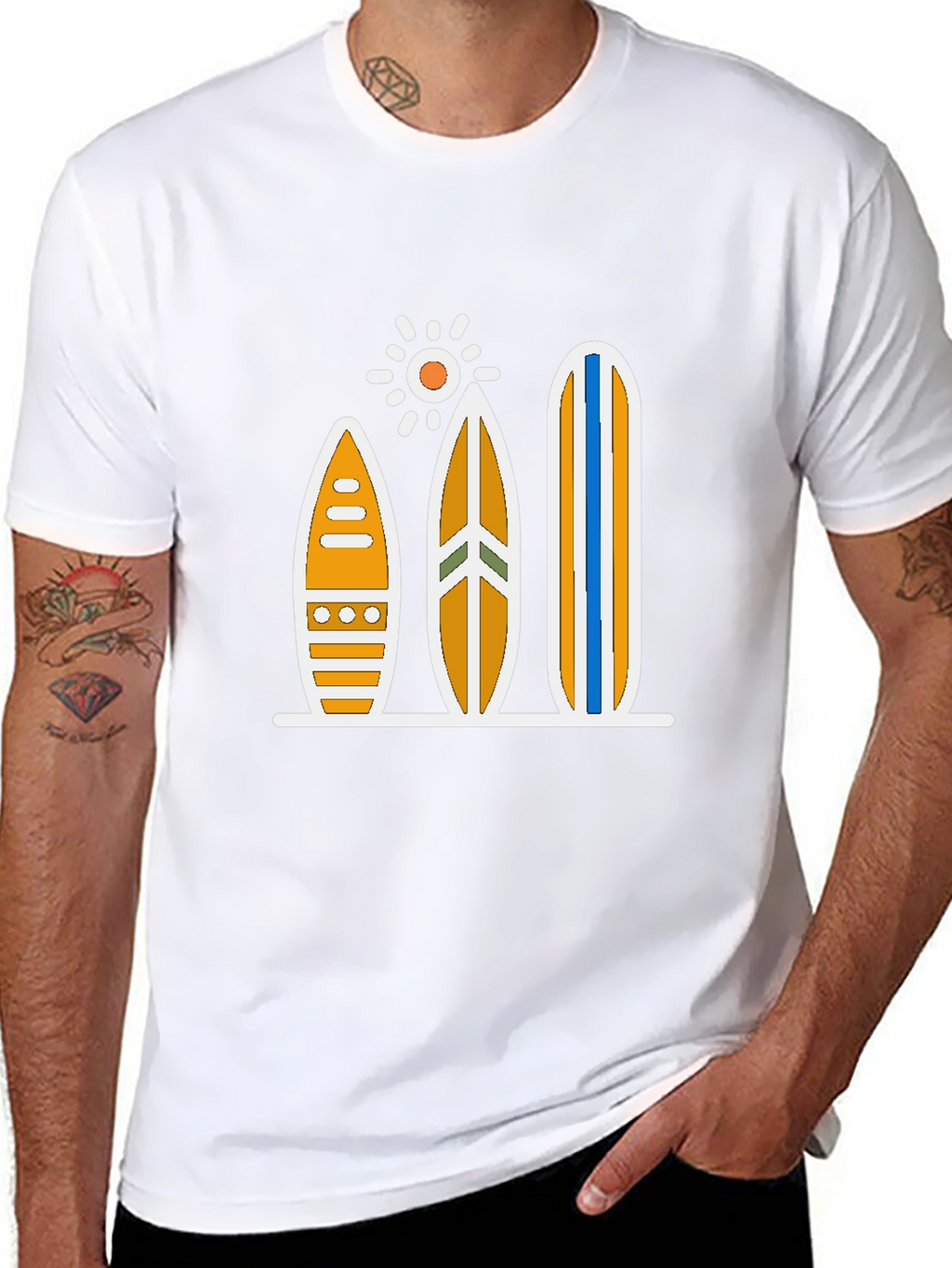 Surfboard Sun Graphic Tee
