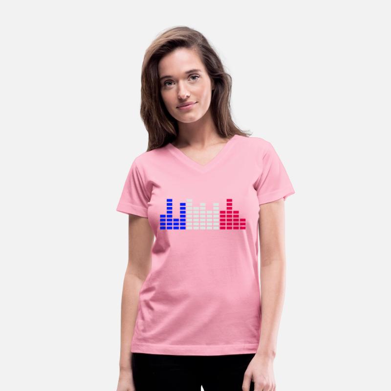 France Flag Colors Party DJ Wave Bars Mixer Music