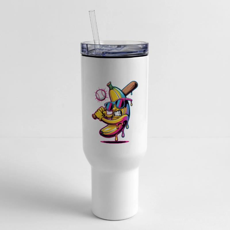 Funny Banana Swinging Baseball Humor Cartoon Drip