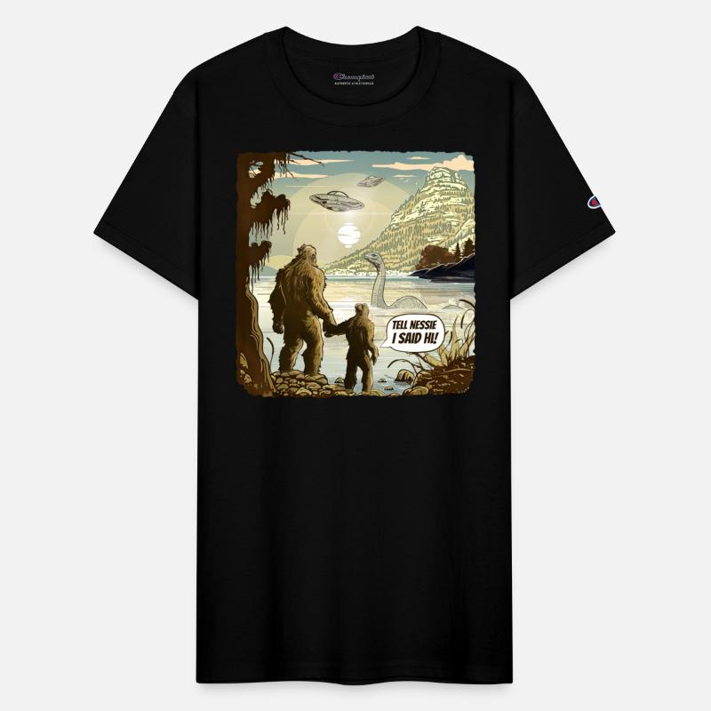 Funny Bigfoot Sasquatch & Kid Tell Nessie I Said