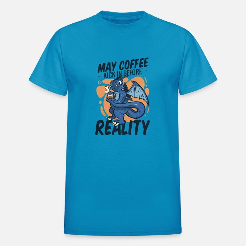Funny Dragon Drinking Coffee
