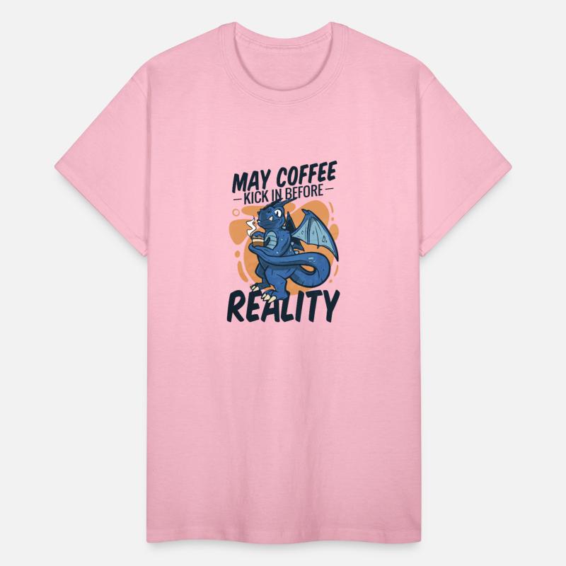 Funny Dragon Drinking Coffee