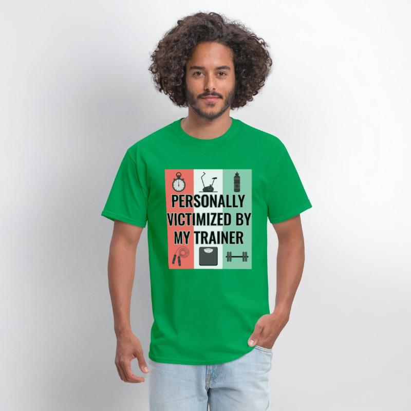 Funny Gym Tee Personally Victimized By My Trainer