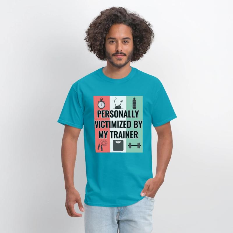 Funny Gym Tee Personally Victimized By My Trainer
