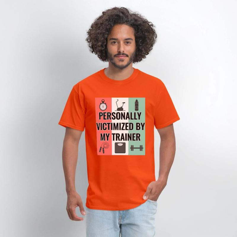 Funny Gym Tee Personally Victimized By My Trainer