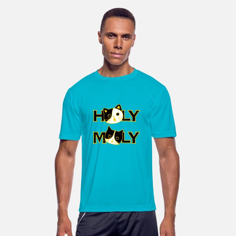 Funny Holy Moly Cat Expressive Cartoon Art