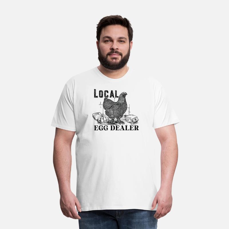 FunnyLocal Egg Dealer Bleached Chicken Lover Farm