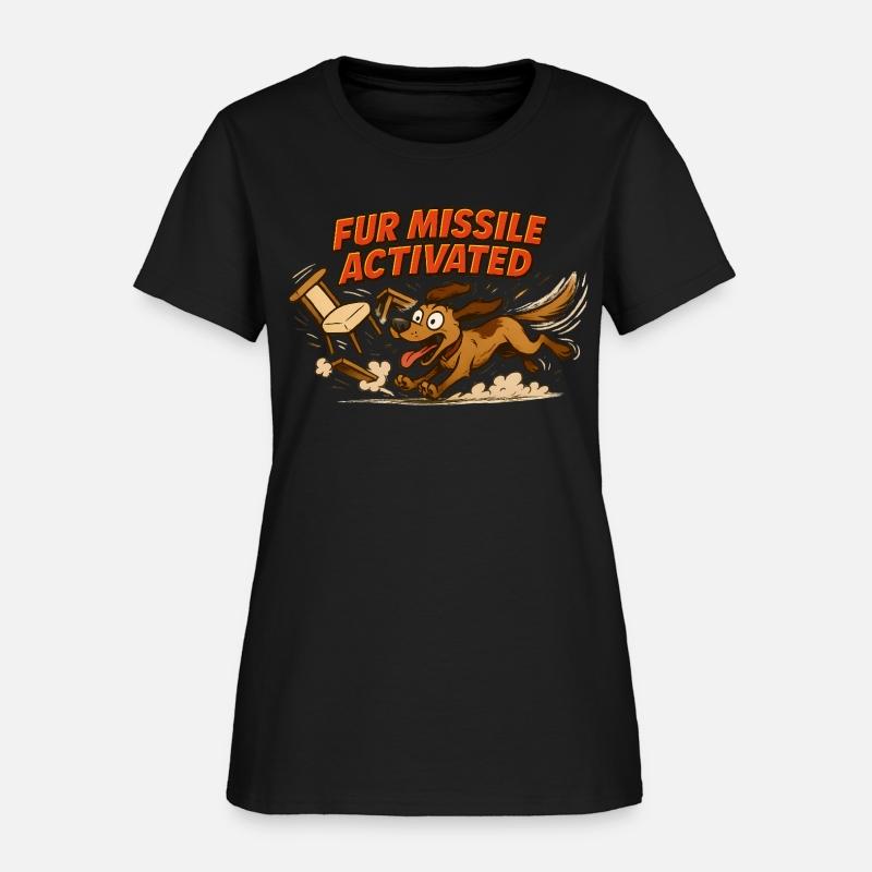Fur Missile Activated Funny Zoomies Dog Cartoon