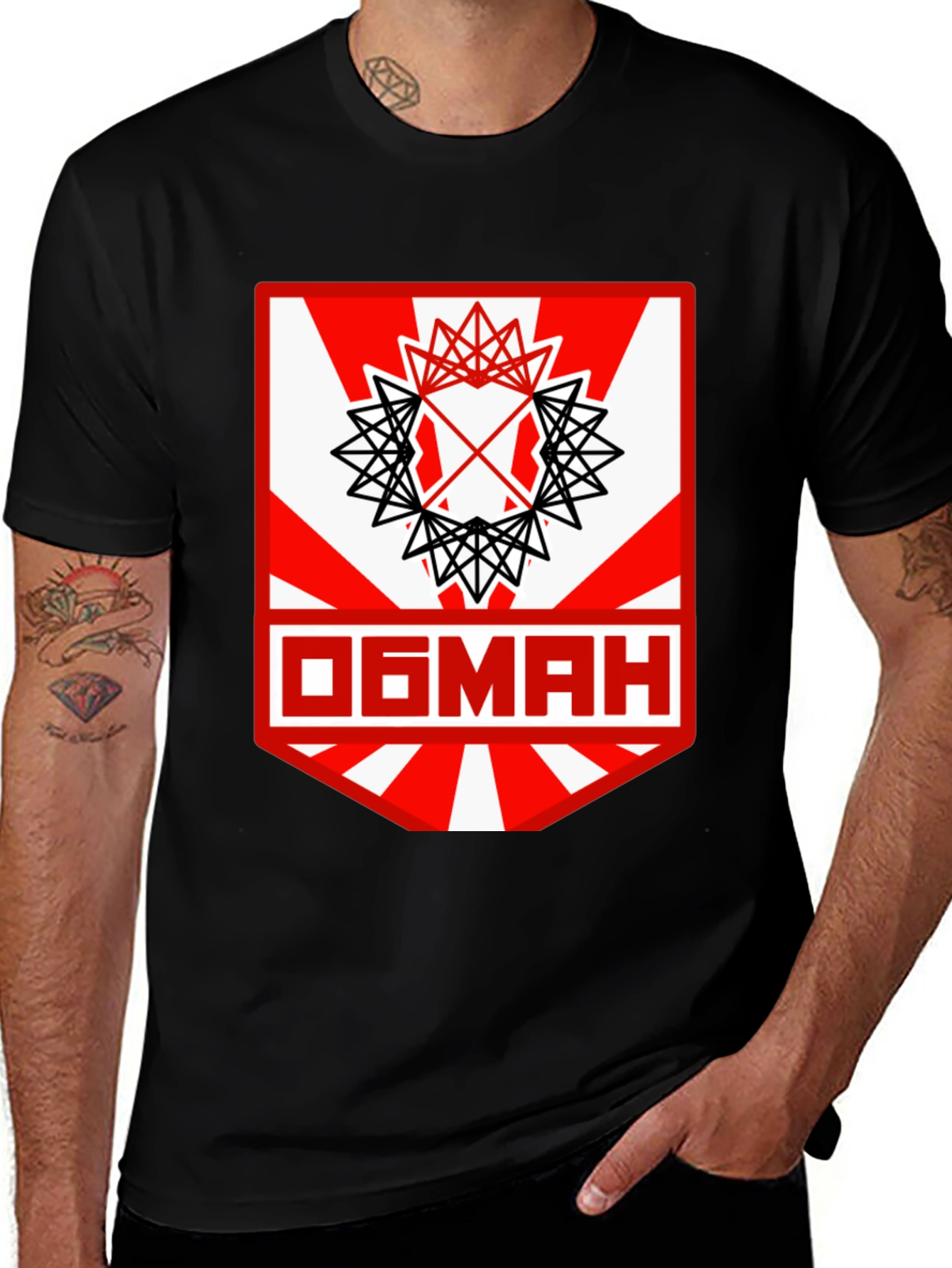 Graphic Tee with Unique Geometric Design
