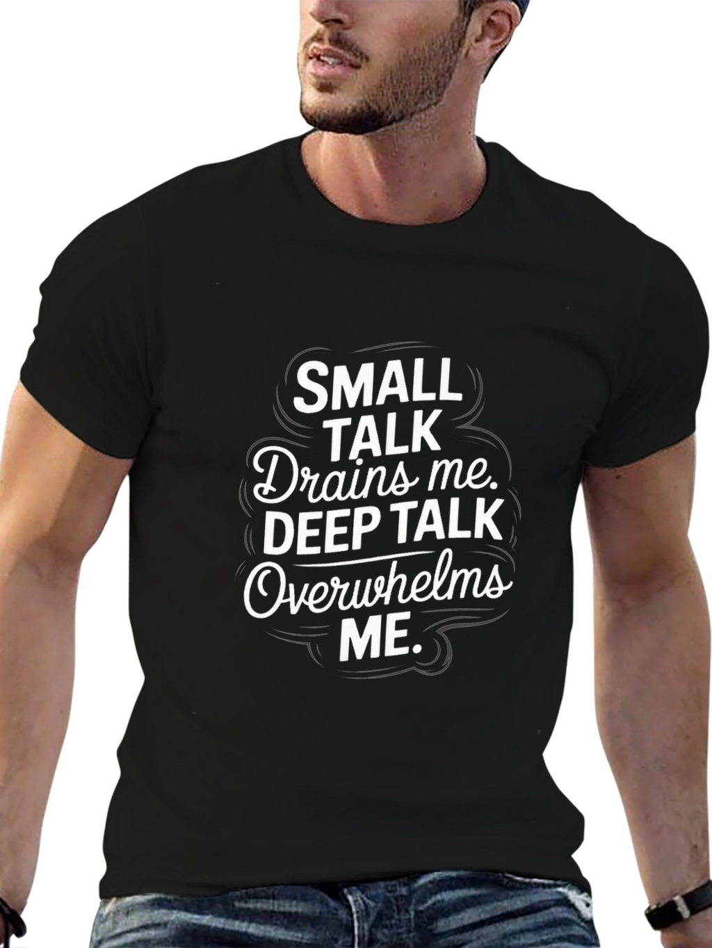 Small Talk Drains Me Graphic T-Shirt