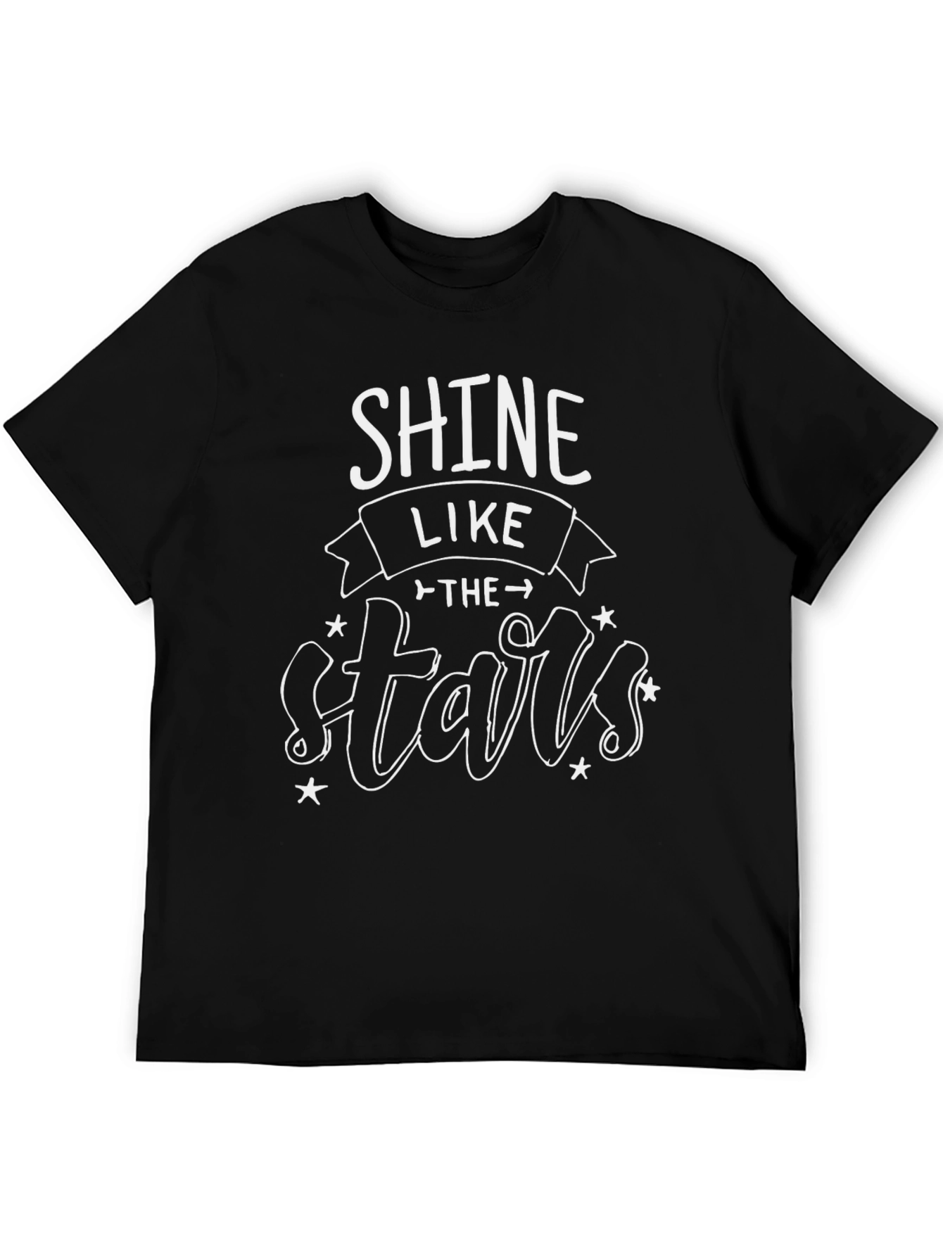 Shine Like the Stars Black Graphic T-Shirt